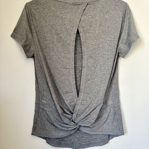 NEW Zuda Z-Cool Moisture Wicking Open Back Knotted Grey Athleisure Top XXS - Picture 6 of 9